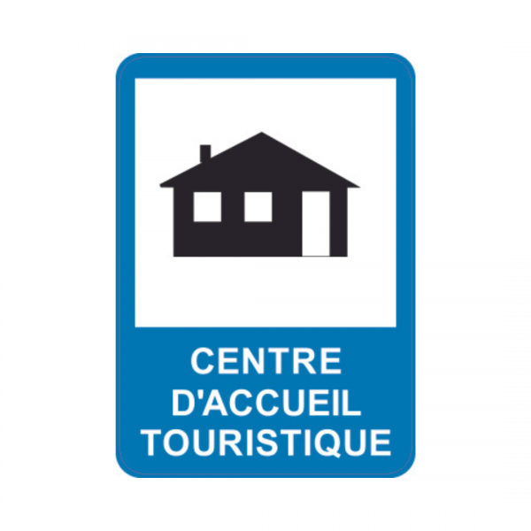 Panneau d'info rectangle Sticker 35x50cm "Centre d'accueil touristique" REC-STI207